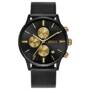 BAOGELA 1611 Chronograph Men Watch with Multi-function Stainless Steel Mesh Band  -  BLACK GOLD