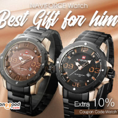 10% OFF Coupon for NAVIFORCE Watch from BANGGOOD TECHNOLOGY CO., LIMITED