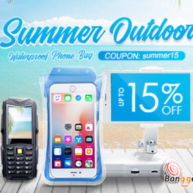Up to15% OFF for Summer Outdoor Waterproof Phone Bag from BANGGOOD TECHNOLOGY CO., LIMITED