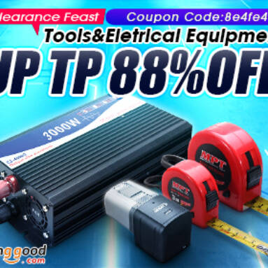 Up to 88% for Tools&Eletrical Equipment Clearance Promotion  from BANGGOOD TECHNOLOGY CO., LIMITED