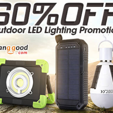 Up to 60% OFF for Outdoor Lighting Promotion from BANGGOOD TECHNOLOGY CO., LIMITED