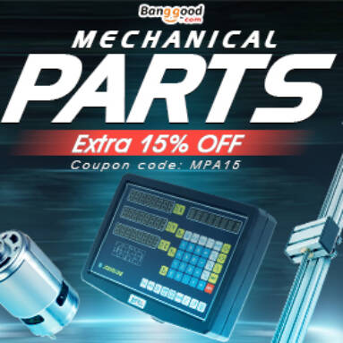 15% OFF Coupon for Electronics Mechanical Parts from BANGGOOD TECHNOLOGY CO., LIMITED