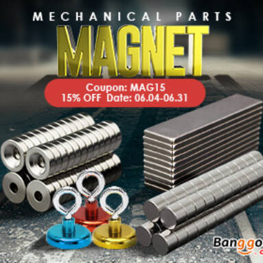 15% OFF Coupon for Mechanical Parts Magnet Promotion from BANGGOOD TECHNOLOGY CO., LIMITED