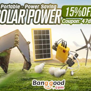 15% OFF Coupon for Solar Power Gadgets from BANGGOOD TECHNOLOGY CO., LIMITED