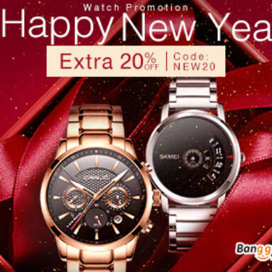 20% OFF for Watch Promotion from BANGGOOD TECHNOLOGY CO., LIMITED