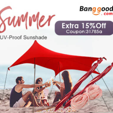 15% OFF for Summer UV-Proof Sunshade from BANGGOOD TECHNOLOGY CO., LIMITED