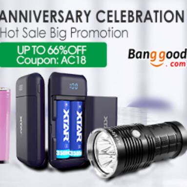 Up to 66% OFF for Hot Sale Flashlight Anniversary Celebration from BANGGOOD TECHNOLOGY CO., LIMITED