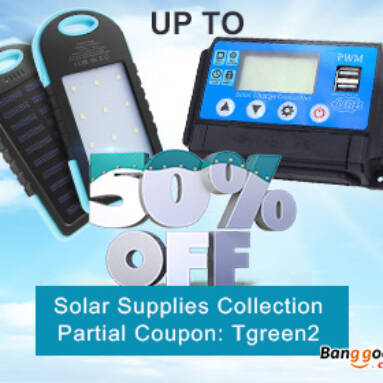 Up to 50% OFF for Solar Supplies Collection from BANGGOOD TECHNOLOGY CO., LIMITED