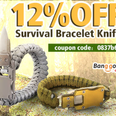 Only $5.10 for Survival Bracelet Knife from BANGGOOD TECHNOLOGY CO., LIMITED
