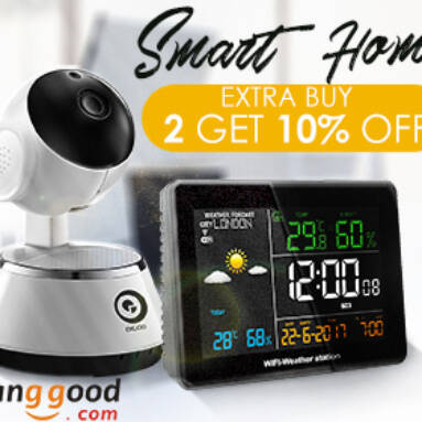 10% OFF for Smart Home Products from BANGGOOD TECHNOLOGY CO., LIMITED