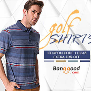 10% OFF for Men Golf Shirts from BANGGOOD TECHNOLOGY CO., LIMITED