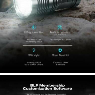 €39 with coupon for BLF Q8 4x XP-L 5000LM Professional Multiple Operation Procedure Super Bright LED Flashlight from BANGGOOD