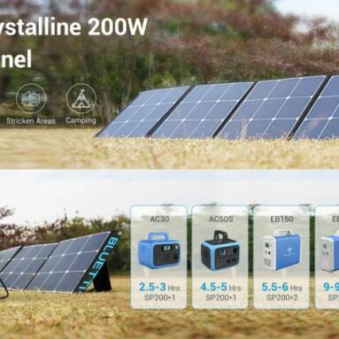 €359 with coupon for BLUETTI SP200 200w Solar Panel for AC200P/EB70/AC50S/EB150/EB240 Power Station Portable Foldable Solar Panel Power Backup from EU warehouse GEEKBUYING