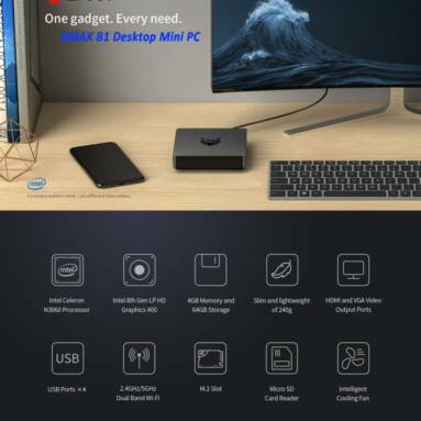 €93 with coupon for BMAX B1 Intel Celeron N3060 Desktop Mini PC – Black EU Plug from BANGGOOD
