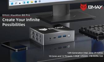 €399 with coupon for BMAX B8 Pro Mini PC, Intel Core i7-1255U 24GB DDR5 RAM 1TB NVMe SSD from EU warehouse GEEKBUYING
