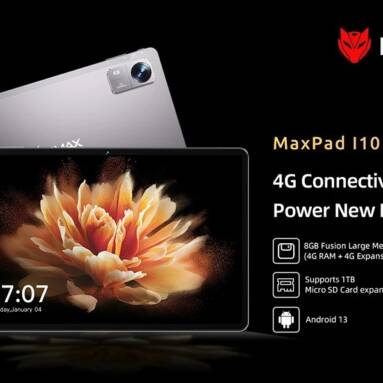 €92 with coupon for BMAX I10 Pro Tablet 2023 UNISOC T606 4GB+4GB Expansion RAM 128GB ROM from HK / EU warehouses GEEKBUYING