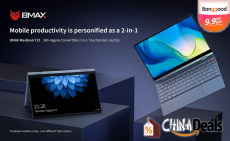 318 € med kupong för BMAX Y13 Laptop 13.3 tum 360-graders pekskärm Intel N4120 8GB 256GB SSD 5mm Narrow Bezel Backlight Notebook från BANGGOOD