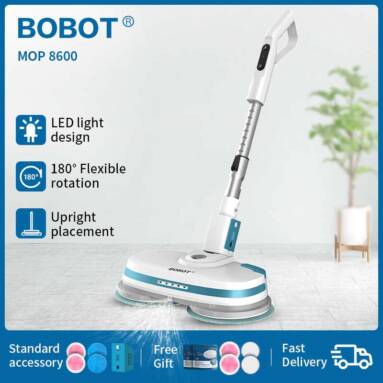 €194 with coupon for BOBOT MOP 8600 Electric Floor Mop Robot Electric Cordless Handheld Floor Cleaning Mop Wireless Electric Mop Spray Floor Spin Mop from BANGGOOD
