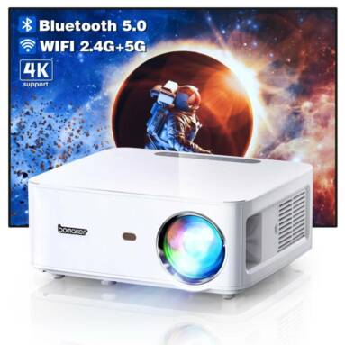 €150 with coupon for BOMAKER 1080P Projector Mini Full HD 5G+2.4G WiFi Android 4K Projector Video Theater Smart Phone Beamer Portable Proyector from EU CZ warehouse BANGGOOD