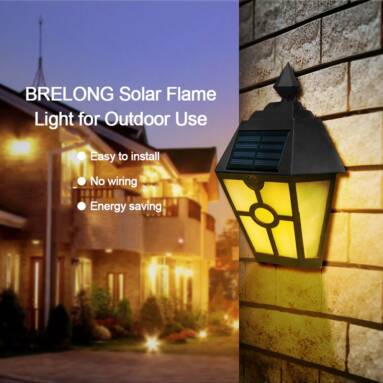 $9 with coupon for BRELONG BG – 054 Solar Flame Light for Outdoor Use from GearBest