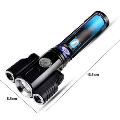 $9 with coupon for BRELONG E39-T6 Multi-function Flashlight Aluminum Alloy Three Flashlight Lights Aircraft Flashlight Leisure Intelligent Wide Angle from GEARBEST