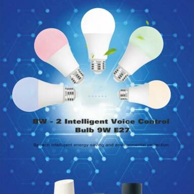 $9 with coupon for BW – 2 WIFI Intelligent Voice Control Bulb 9W E27 from GearBest