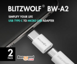 $2.59 for BlitzWolf® BW-A2 USB Type-C To Micro USB Adapter from BANGGOOD TECHNOLOGY CO., LIMITED