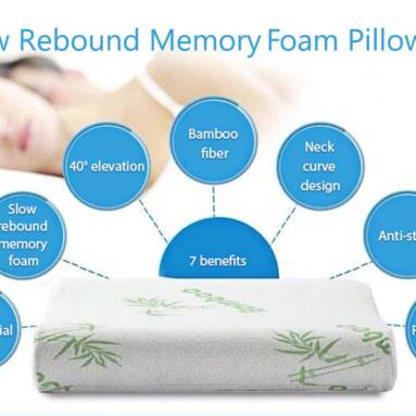 $13 with coupon for Bamboo Fiber Slow Rebound Memory Foam Pillow from GearBest