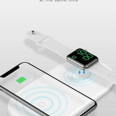 €17 with coupon for Baseus Dual Coins Magnetic Wireless Charger Pillow For iPhone X XS XS Max XR 8 Apple Watch 4 3 2