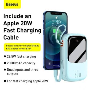 €39 with coupon for Baseus Qpow Pro 20W 76Wh 20000mAh Power Bank from BANGGOOD