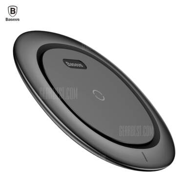 $12 with coupon for Baseus Thin Qi Wireless Charger  –  BLACK from GearBest