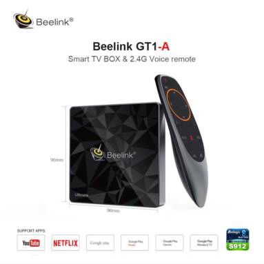 $59 with coupon for Beelink GT1 – A Voice Remote Control TV Box – Black EU Plug from GearBest