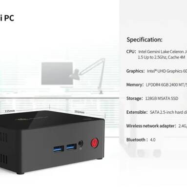 $216 with coupon for Beelink Gemini X45 Premium Mini PC – BLACK EU PLUG ( 6GB + 128GB ) EU warehouse from GearBest