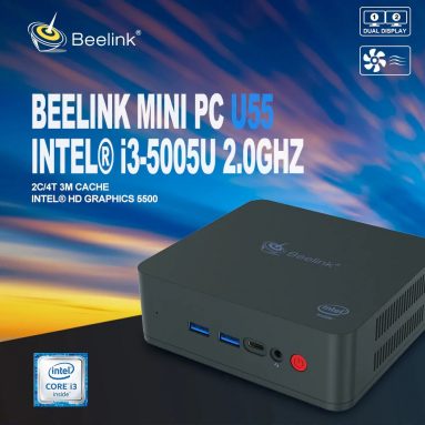 168 € med kupon til Beelink U55 Intel Core I3 – 5005U Mini PC – Sort 8GB RAM+256GB SSD fra BANGGOOD
