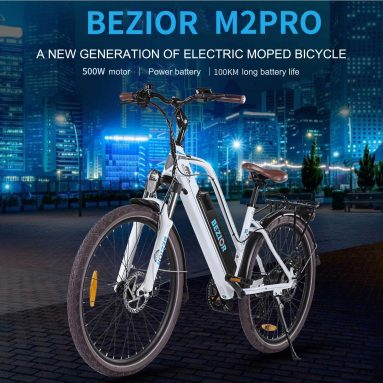 1067 € med kupon til Bezior M2 Pro 500W 26 tommer elcykel 48V 12.5Ah 25km/t 100km fra EU-lageret BUYBESTGEAR