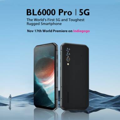 €278 with coupon for Blackview BL6000 Pro 5G Global Bands IP68&IP69K Waterproof NFC Android 10 5280mAh 8GB 256GB Dimensity 800 6.36 inch FHD+ Punch Hole Display 48MP Triple Rear Camera Rugged Smartphone from GSHOPPER
