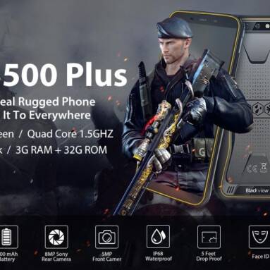 €79 with coupon for Blackview BV5500 Plus 4G LTE Rugged Phone from EU warehouse GSHOPPER