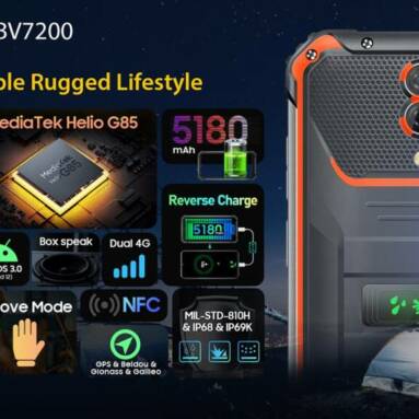 €205 with coupon for Blackview BV7200 Rugged Smartphone 128GB from HEKKA