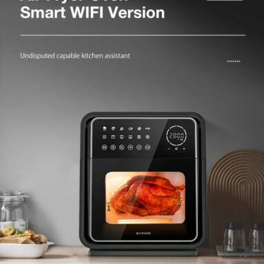 €98 with coupon for BlitzHome BH-AO1 1900W 13QT/12L Smart Air Fryer Oven Dual Heating Element 12 Recipes App/Touch Control with Bake Pan, Skewer Rack, Mesh Tray, Rotating Cage, Rotisserie Handle, Rotisserie Bar from EU CZ warehouse BANGGOOD