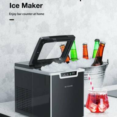 €75 with coupon for BlitzHome BH-IM2 Automatic Countertop Ice Maker LED Touch Control 7-15mins Fast Icing Ice Maker with Self-cleaning Function, Bullet-shaped Ice Cubes Design from EU CZ warehouse BANGGOOD