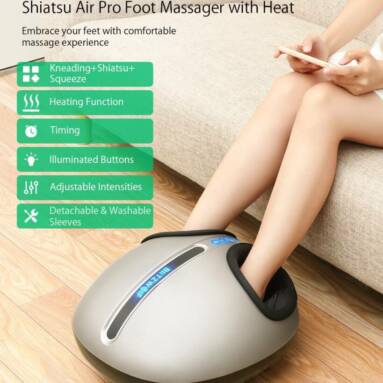 €60 with coupon for BlitzWolf Air Pressure Foot Massager Household Timing Electric Heating Leg Relaxing Kneading Pain Relief Therapy Device from EU CZ warehouse BANGGOOD