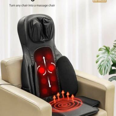 €77 with coupon for BlitzWolf BW-MGS3 Massage Cushion Remote Control Multifunction Heating Vibration Air Compression Massager For Neck Shoulder Back Hip Waist Muscle Relaxation from EU ES warehouse BANGGOOD