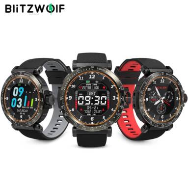 €14 with coupon for BlitzWolf® BW-AT1 Full Screen Touch Dymanic UI Display Heart Rate Blood Pressure Oxygen Monitor Weather Push Smart Watch from EU PL warehouse BANGGOOD