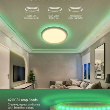 €36 with coupon for BlitzWolf® BW-CLT1 LED Smart Ceiling Light with Main Light and RGB Atmosphere Light 2700-6500K Adjustable Temperature APP Remote Control Optional & DIY Scene Mode – RGBCCT from EU CZ warehouse BANGGOOD
