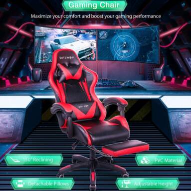 €52 with coupon for BlitzWolf® BW-GC1 Gaming Chair Ergonomic Design 150°Reclining Detachable Pillows Footrest Integrated Armrest Home Office from EU PL Warehouse BANGGOOD