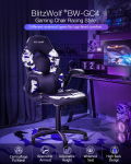 €81 with coupon for BlitzWolf® BW-GC4 Gaming Chair Racing Style with Camouflage/PU/Mesh Material Reversible Armrest Widened Seat and High Back Design for Home Office- Black from EU CZ warehouse BANGGOOD