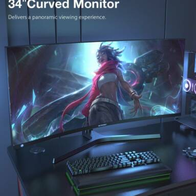 €351 with coupon for BlitzWolf® BW-GM3 34 inch Curved Gaming Monitor 165Hz 4K Resolution WQHD 3440 x 1440 300 cd/㎡ 1500R Curvature 120% sRGB Color Home Office Gaming Monitor from EU PL warehouse BANGGOOD