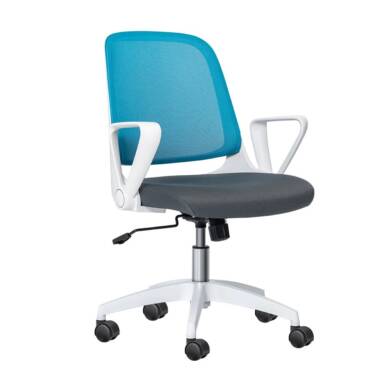 €44 with coupon for BlitzWolf® BW-HOC3 Office Mesh Chair Ergonomic Design Office Chair With Rocking Function & Flexible Armrest Office Home – White+Blue from EU CZ warehouse BANGGOOD