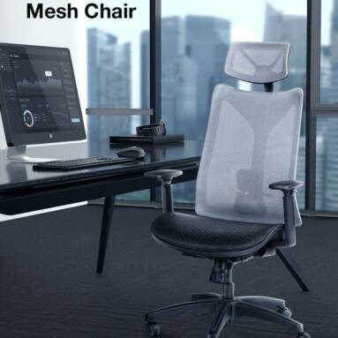 €125 with coupon for BlitzWolf® BW-HOC4 Mesh Chair Ergonomic Design Office Chair With Lumbar Support & Tilt + Rocking Removable And Adjustable Herdrest Office Home from EU FR warehouse BANGGOOD