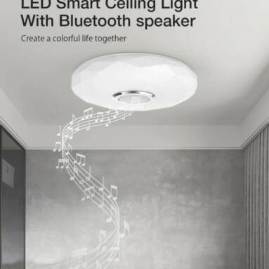 €43 with coupon for BlitzWolf® BW-LT39 LED Smart Bluetooth speaker Ceiling Light with Main Light and RGB Atmosphere Light from EU CZ warehouse BANGGOOD